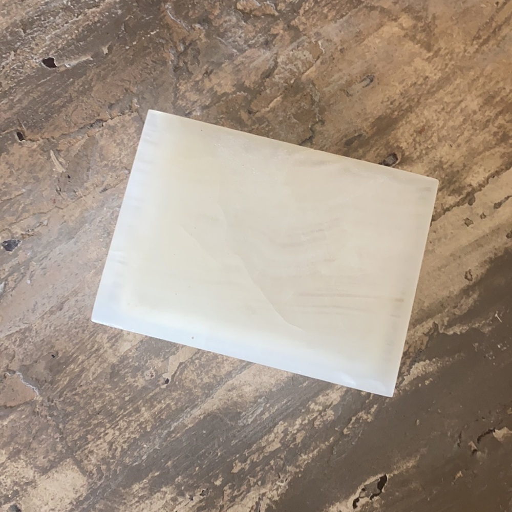 Vintage Marble Hinged Lid Trinket Box Ivory​​​​​​​​ - Picture 10 of 10